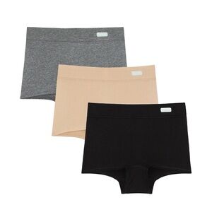 2 Kindly Yours Women’s Natural Comfort Cotton Modal Boyshort Underwear, 3-Packs